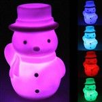 Auto Color Mini multi Mudar LED boneco de neve luz