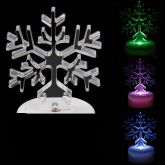 Mudando a cor de cristal LED de Natal do floco de neve