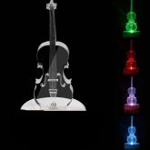 Mini Multi Color Mudar Lâmpada LED Violino