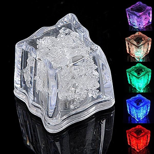 Mini engraçado colorido Praça Lanterna Lâmpada Ice Cube LED